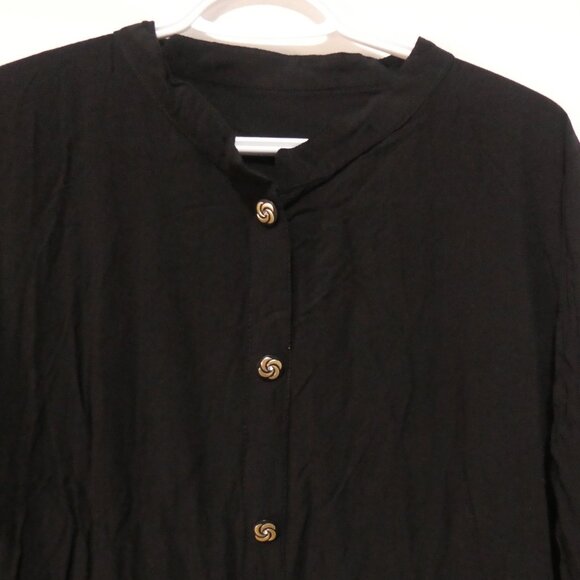 Source Unknown | P2P 19 inches measured | Black Slip-On Long Sleeve Dress - Picture 4 of 16